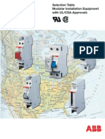 Selection Table Modular Installation Equipment With UL/CSA-Approvals