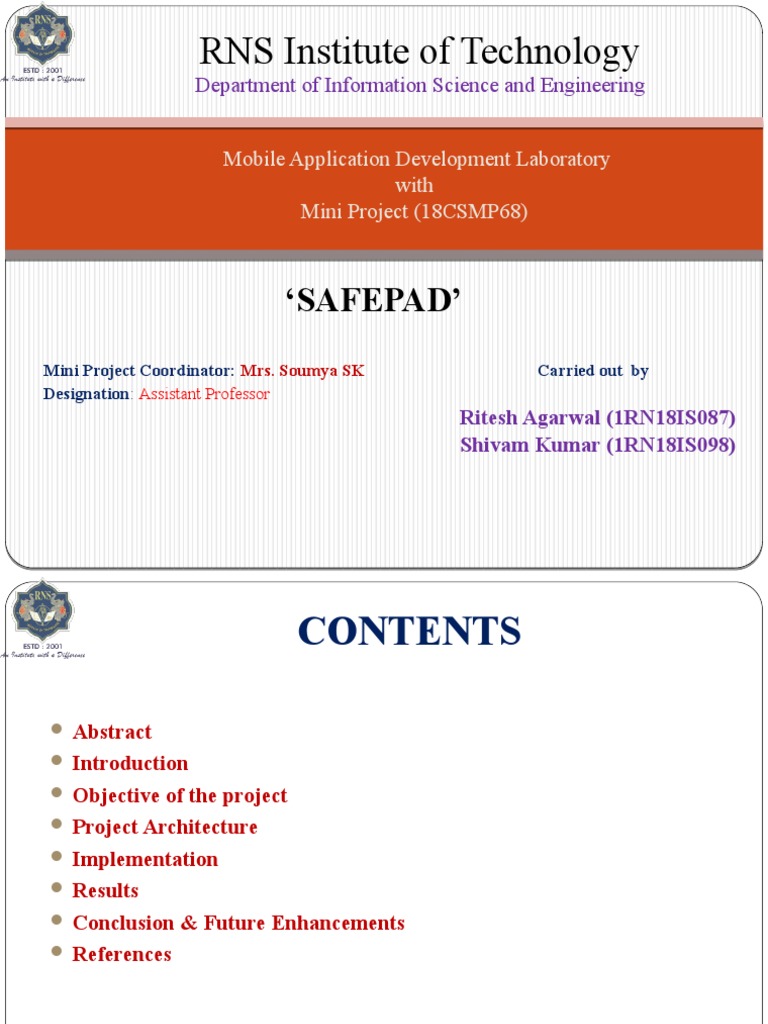 Batch6 Vi Sem Mad Mini Project Batch 6 | PDF | Password | Android ...