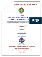 Visvesvaraya Technological University: Web Technology and Its Applications Practical Assessment (18Cs63)