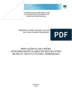 De Matos, Déborah L.S. Marques, Mayara R. Prevalência de Lesões Osteomioarticulares em Praticantes de M T Na Última Temporada