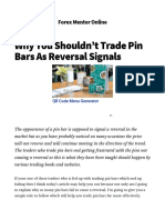 Why You Shouldn't Trade Pin Bars As Reversal Signals