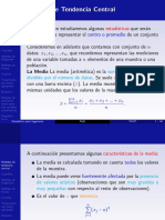 Centro o Promedio: Estad Isticas