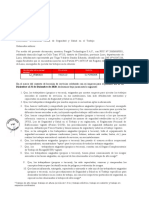 Declaración Jurada de Salud y Trabajo