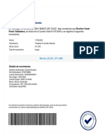 Comprobante de Movimiento: en Santiago, 30 de Junio Del 2021 BANCO DE CHILE, Deja Constancia Que Romina Yanet Movimiento