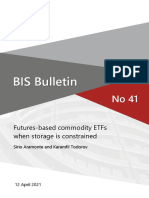 Bis Bulletin: Futures-Based Commodity Etfs When Storage Is Constrained