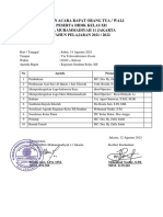 Susunan Acara Rapat Orang Tua Siswa Kelas XII