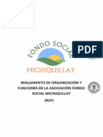 Michiquilla Y: Reglamento de Organización Y Funciones de La Asociación Fondo Social Michiquillay