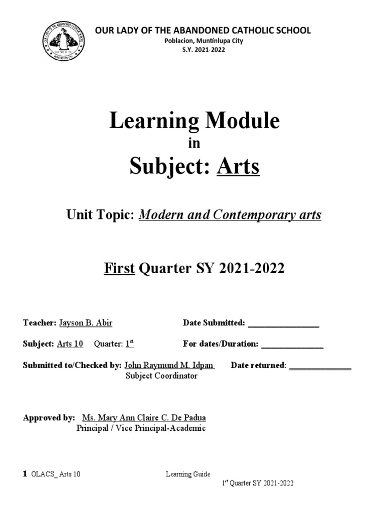 LECTURE GUIDE CLASS 9 10 ARTS intelligence overview