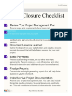 Kickoff Project Closure Checklist