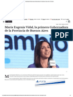 María Eugenia Vidal, La Primera Gobernadora de La Provincia de Buenos Aires - El Cronista