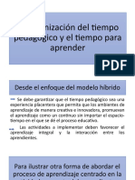 La Organización Del Tiempo Pedagógico y El Tiempo Para Aprender.