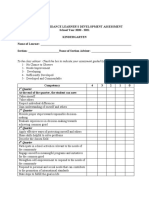 HG Learner's Development Assessment