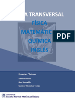 Guía Transversal #1 Matemáticas, Física, Química e Inglés