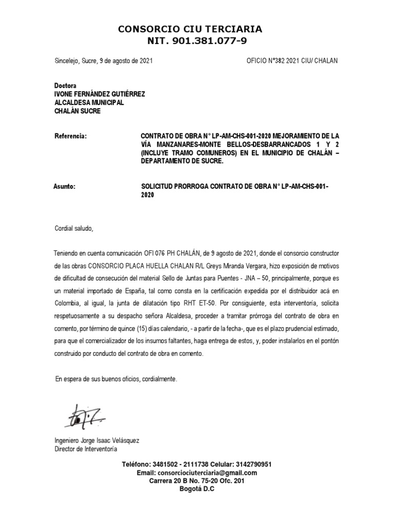  Prorroga Contrato | PDF