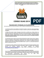 Questionario Acolhimento - Censo SUAS 2019
