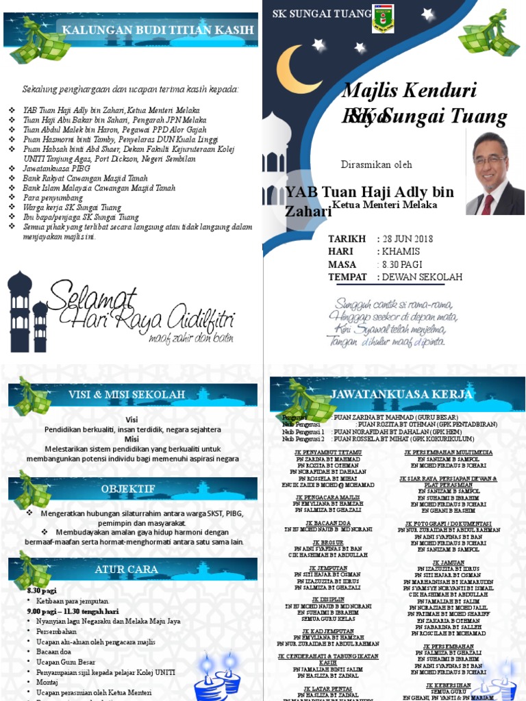 Buku Program Sambutan Hari Raya 2018 | PDF