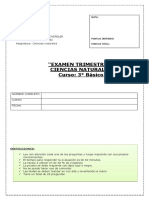 Examen Trimestral Ciencias