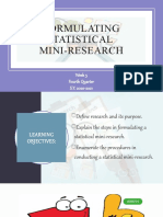 Formulating Statistical Mini-Research: Week 5 Fourth Quarter S.Y. 2020-2021