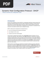 Dynamic Host Configuration Protocol - DHCP: Feature Overview and Configuration Guide