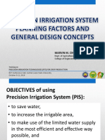 Precision Irrigation System Planning Factors and General Design Concepts