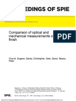 Proceedings of Spie: Comparison of Optical and Mechanical Measurements of Surface Finish