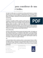 5 Puntos para Considerar de Una Tarjeta de Crédito