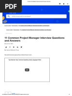 11 Common Project Manager Interview Questions and Answers