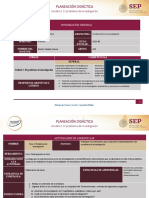 Planeación Didáctica - Unidad 2 - La Investigación y Su Entorno