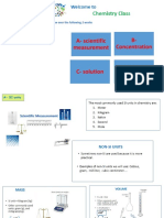 A-Scientific Measurement B - Concentration: The Revision Will Target The Topics Below Over The Following 2 Weeks