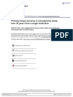 2015 Primary Breast Sarcoma A Retrospective Study Over 35 Years From A Single Institution