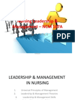 Nursing Leadership & Management – NCM 107A