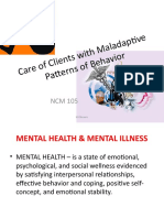 Care of Clients With Maladaptive Patterns of Behavior1