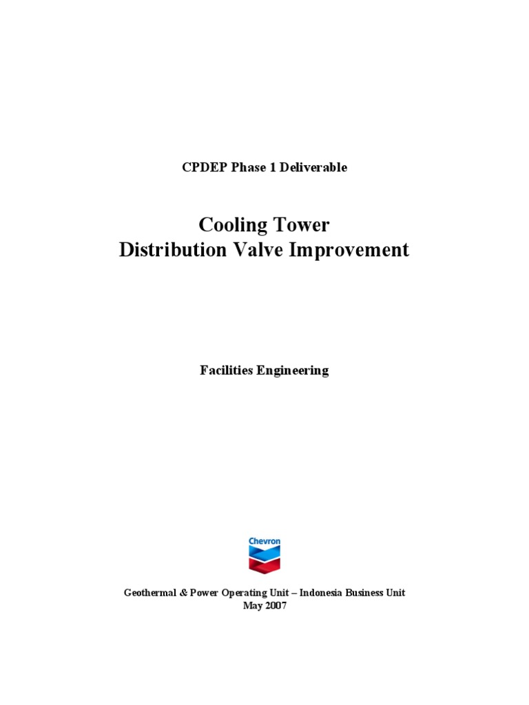 Improving Cooling Tower Distribution Valves to Increase Reliability and