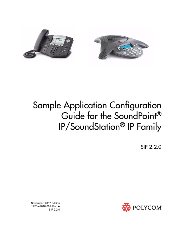 Sample Application Configuration Guide For The Soundpoint Ip ...
