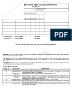 Incident/Event Safety, Risk and Health Analysis ICS 215-A: From (Date and Time) : To (Date and Time)