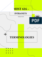 MIST 616: Intranets