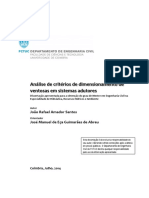 Dimensionamento de ventosas em sistemas adutores