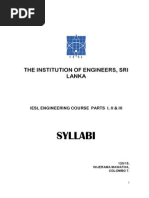 Syllabi: The Institution of Engineers, Sri Lanka