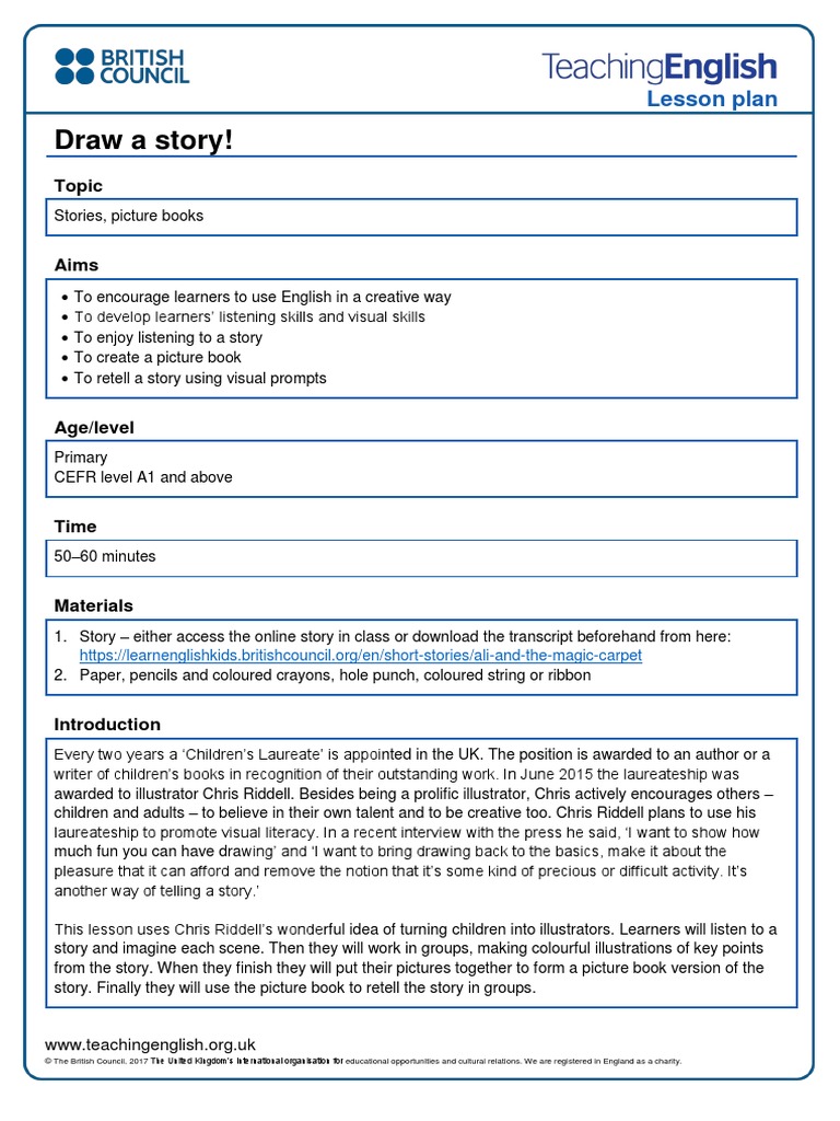 Lesson Plan Draw A Story | PDF | Children's Literature | Learning