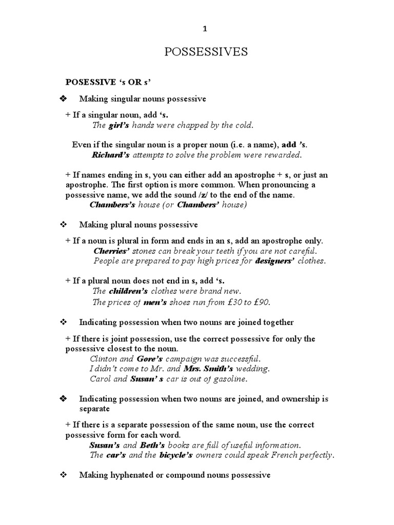 S OR S FOR POSSESSIVE visual data 2