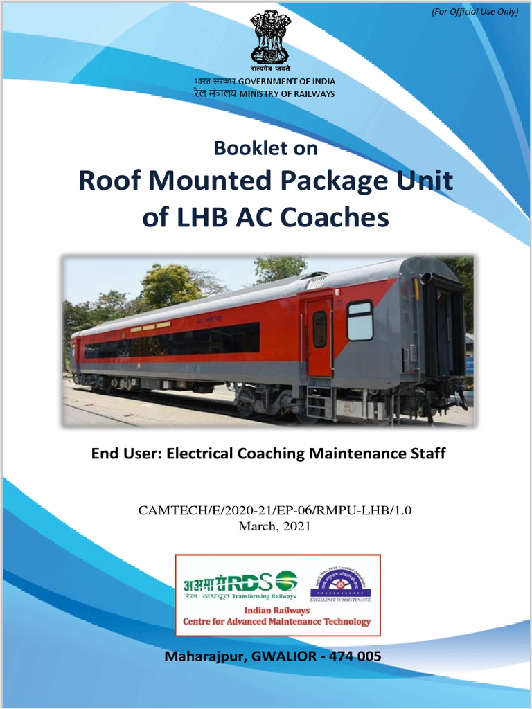 Booklet On Roof Mounted Package Unit of LHB Coaches-30 - 03 - 2021 ...