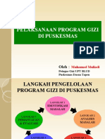 Pelaksanaan Prog. Gizi Di Puskesmas