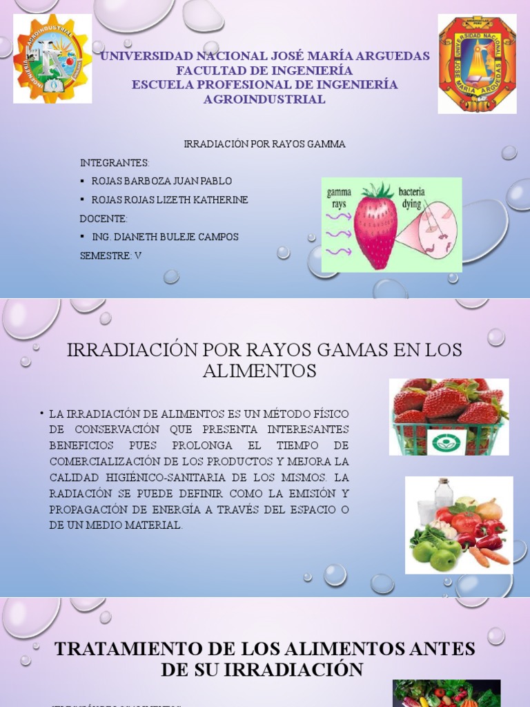 Irradiacion de Rayos Gamma | PDF | Alimentos | Radiación