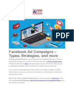 Facebook Ad Campaigns - Types, Strategies, and More: Include An Image, Videos Better