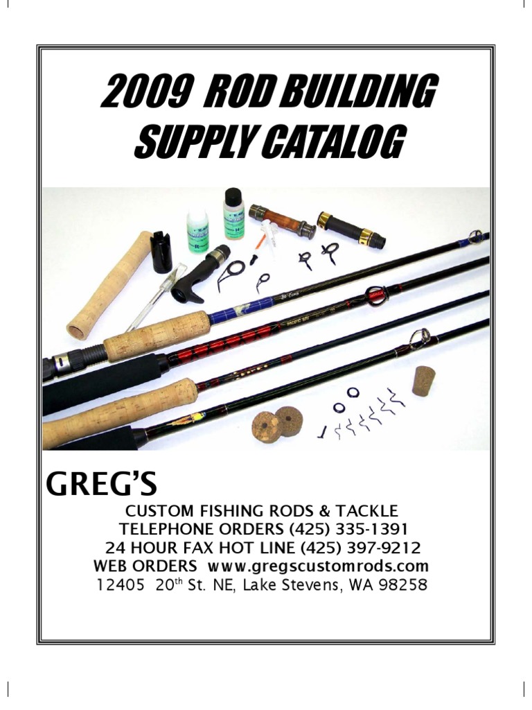 2009 Rod Building Supply Catalog: Greg'S, PDF, Fishing Rod