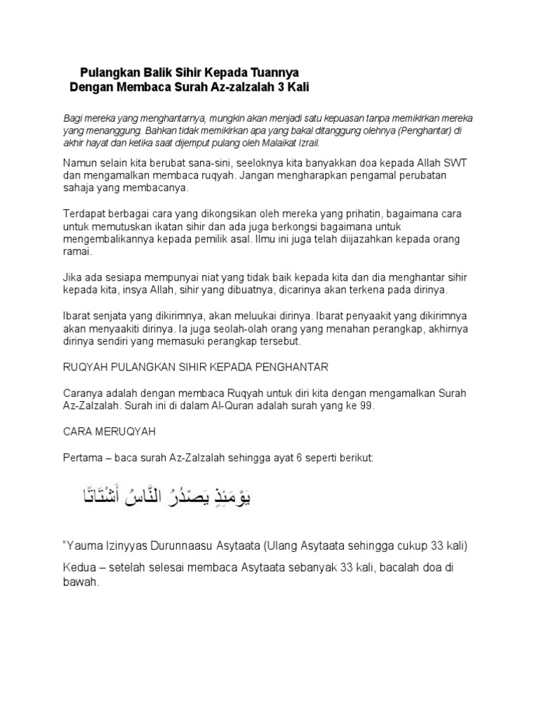 Doa Pulang Sihir Pdf