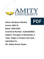 Stages of Product Life Cycle - POM Assignment by Muskaan Chhabra