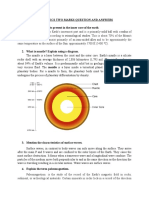 Geophysics Two Marks Question and Answers 1. List Out The Elements Present in The Inner Core of The Earth