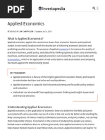 Applied Economics Definition