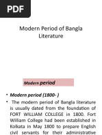 Modern Period of Bangla Literature